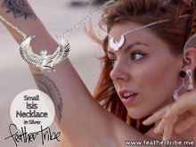 Load image into Gallery viewer, Small Silver Dipped Isis Goddess Necklace or Headpiece - FeatherTribe
