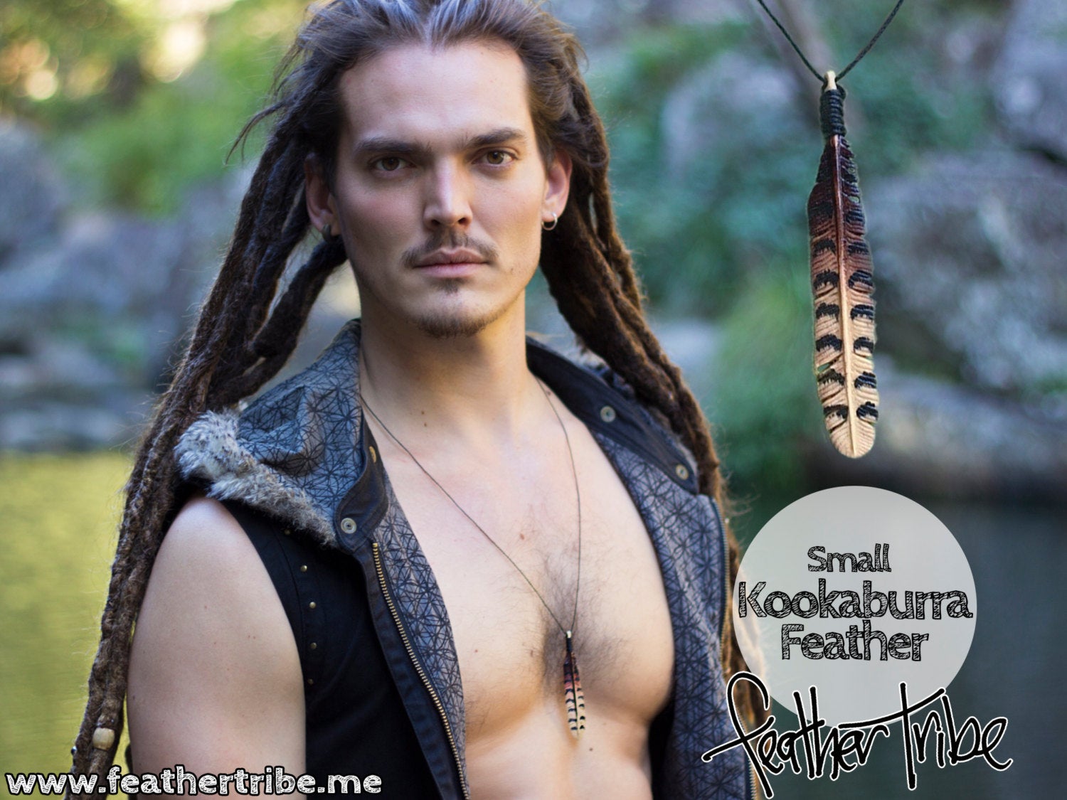 Small Kookaburra Feather Necklace - FeatherTribe