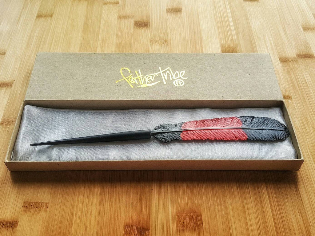 Male Red-Tailed Black Cockatoo Feather Hair Stick - FeatherTribe