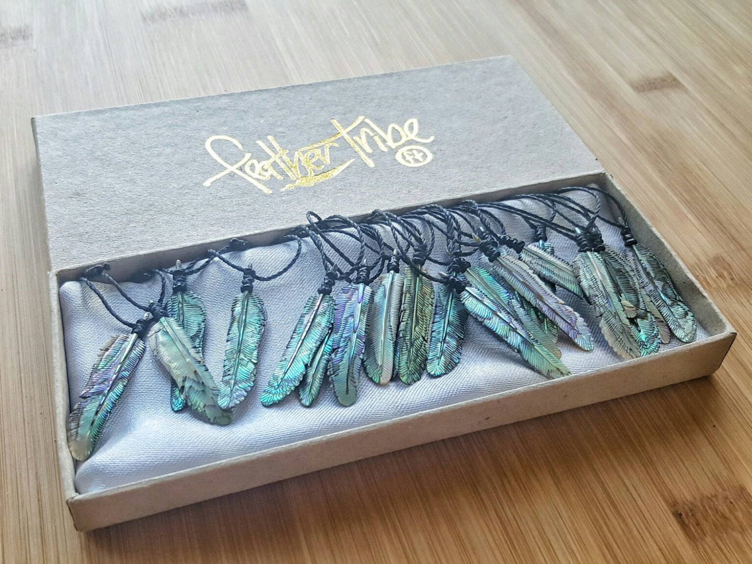 WHOLESALE 20 x Super Mini Abalone Flight Feather - FeatherTribe