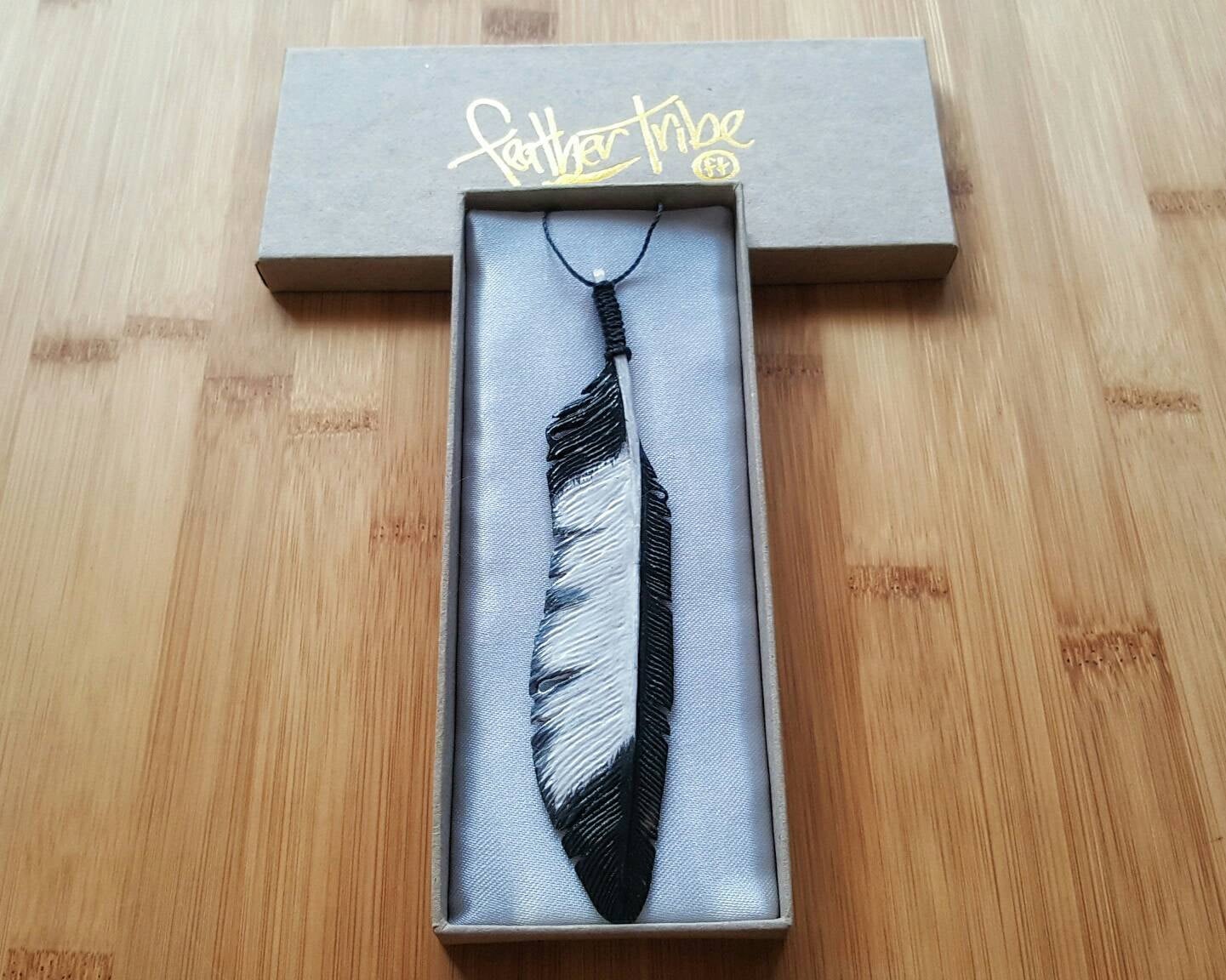 Magpie Feather Necklace - FeatherTribe