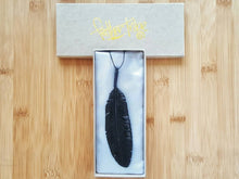 Load image into Gallery viewer, Raven Feather Necklace - FeatherTribe
