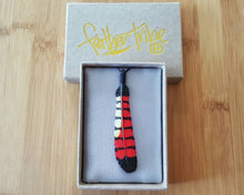 Load image into Gallery viewer, Small Female Red Tailed Black Cockatoo Feather Necklace - FeatherTribe
