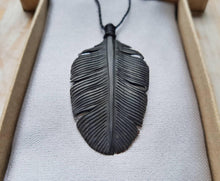 Load image into Gallery viewer, Horn Eagle Down Feather Necklace - FeatherTribe
