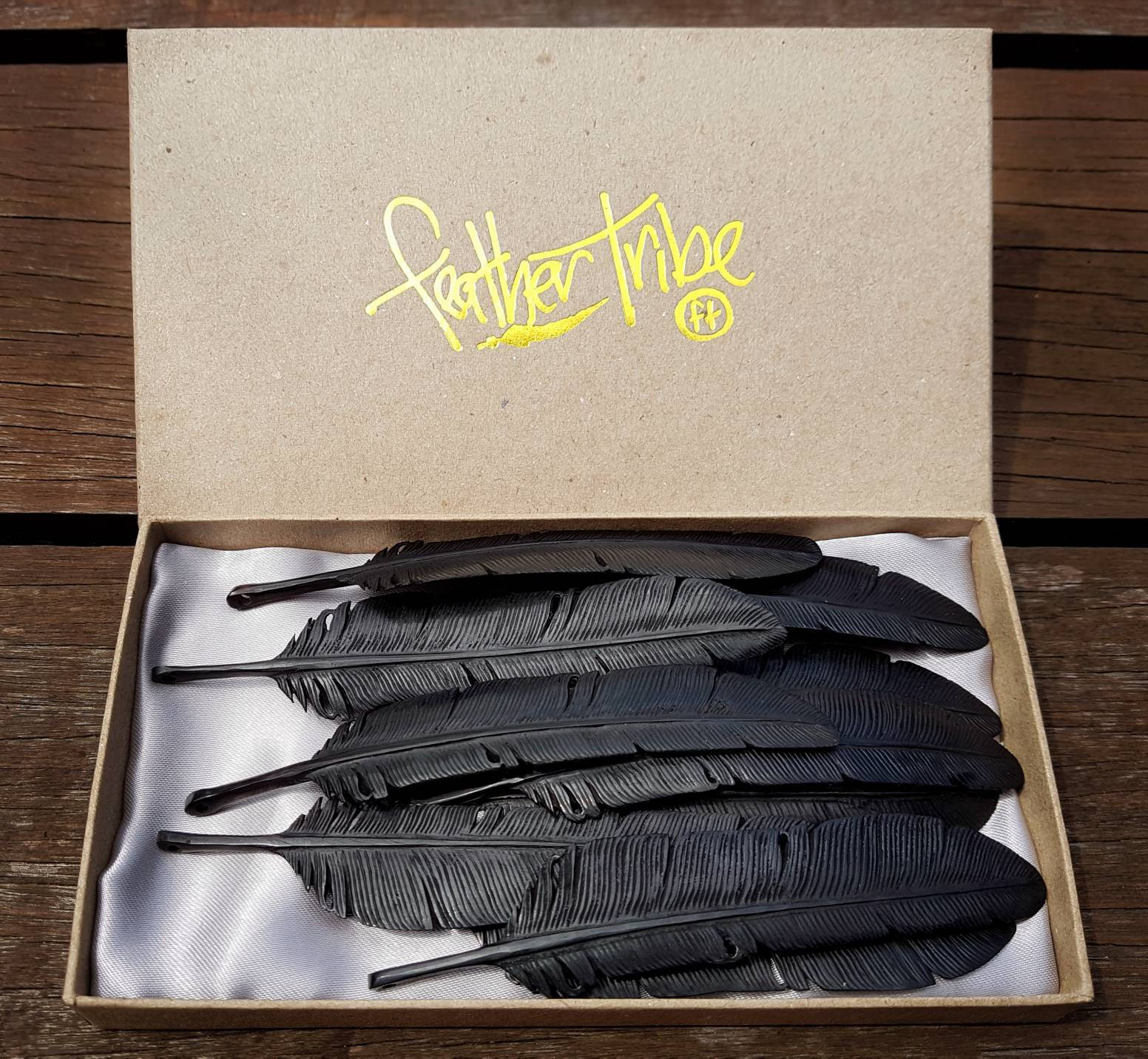 WHOLESALE 10 x Medium Horn Flight Feather Pendant - FeatherTribe