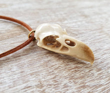 Load image into Gallery viewer, WHOLESALE LOT 10 PCS Bald Eagle Skull Replica Pendant - 50% discount Hand Carved Naturally Shed Antler with Brass Bale - Bird skull necklace - FeatherTribe
