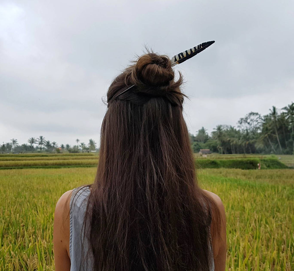 Falcon Feather Hair Stick - FeatherTribe