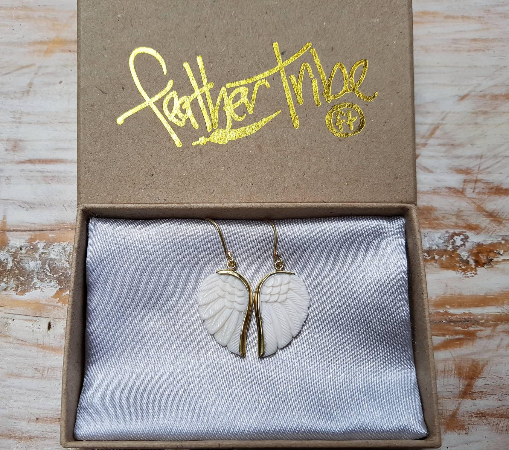 Mini Angel Wing Earrings - FeatherTribe