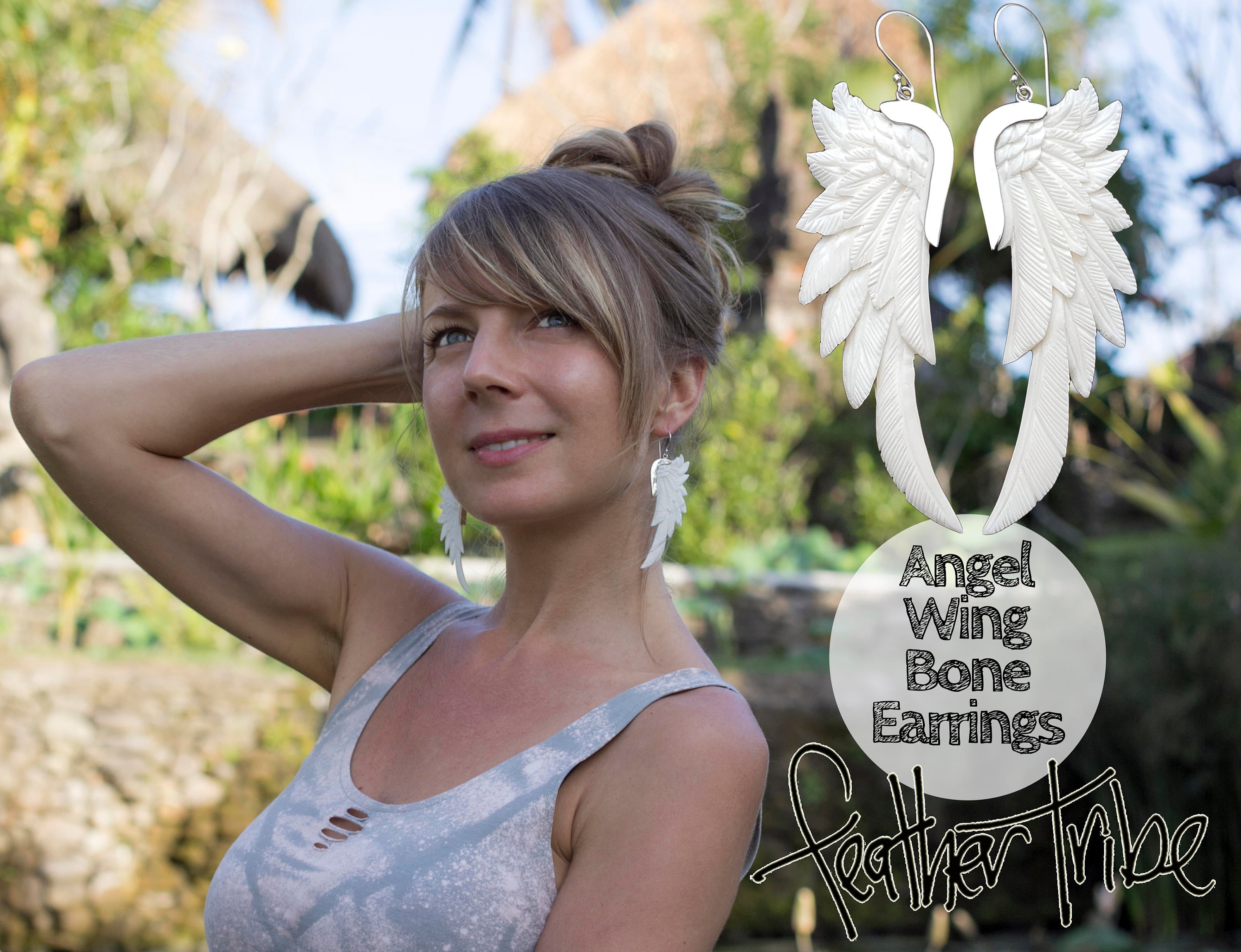 Bone SuperWing Earrings - FeatherTribe
