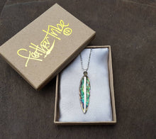 Load image into Gallery viewer, WHOLESALE 10 x Blue Avian Feather Pendant - FeatherTribe
