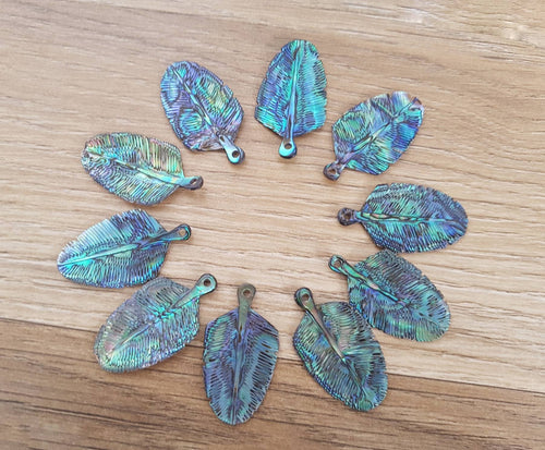 WHOLESALE 10 x Mini Abalone Eagle Down Feather Necklace - FeatherTribe