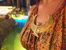 Load image into Gallery viewer, Large Brass Isis Goddess Necklace - FeatherTribe
