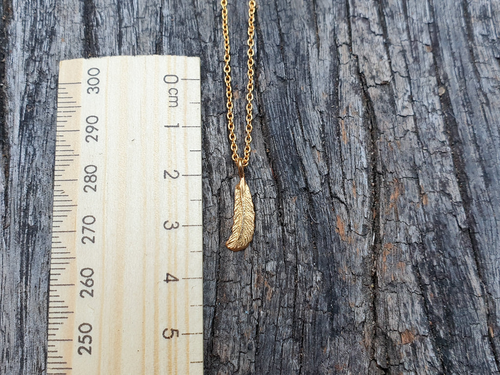 Tiny Feather Necklace - FeatherTribe