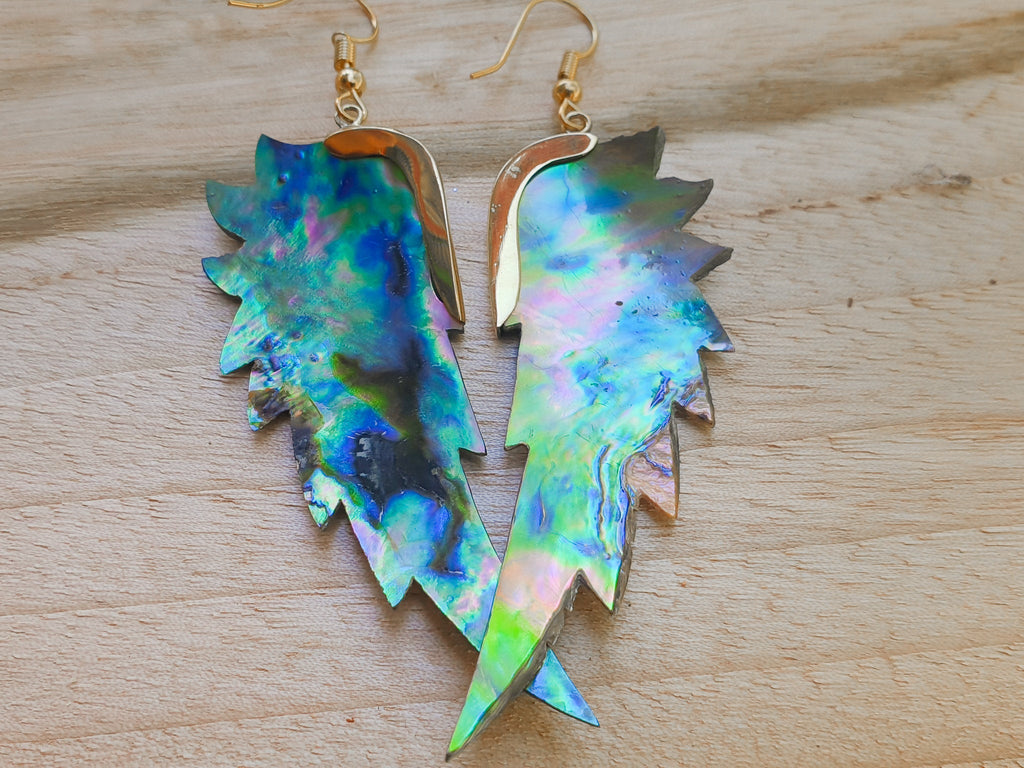 Abalone SuperWing Earrings - FeatherTribe