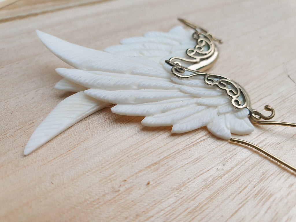 Archangel Michael Wing Earrings - FeatherTribe