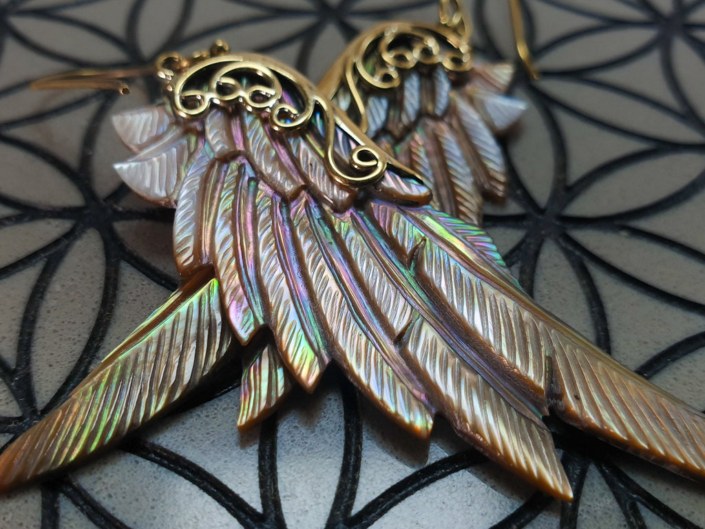 Archangel Michael Wing Earrings - FeatherTribe