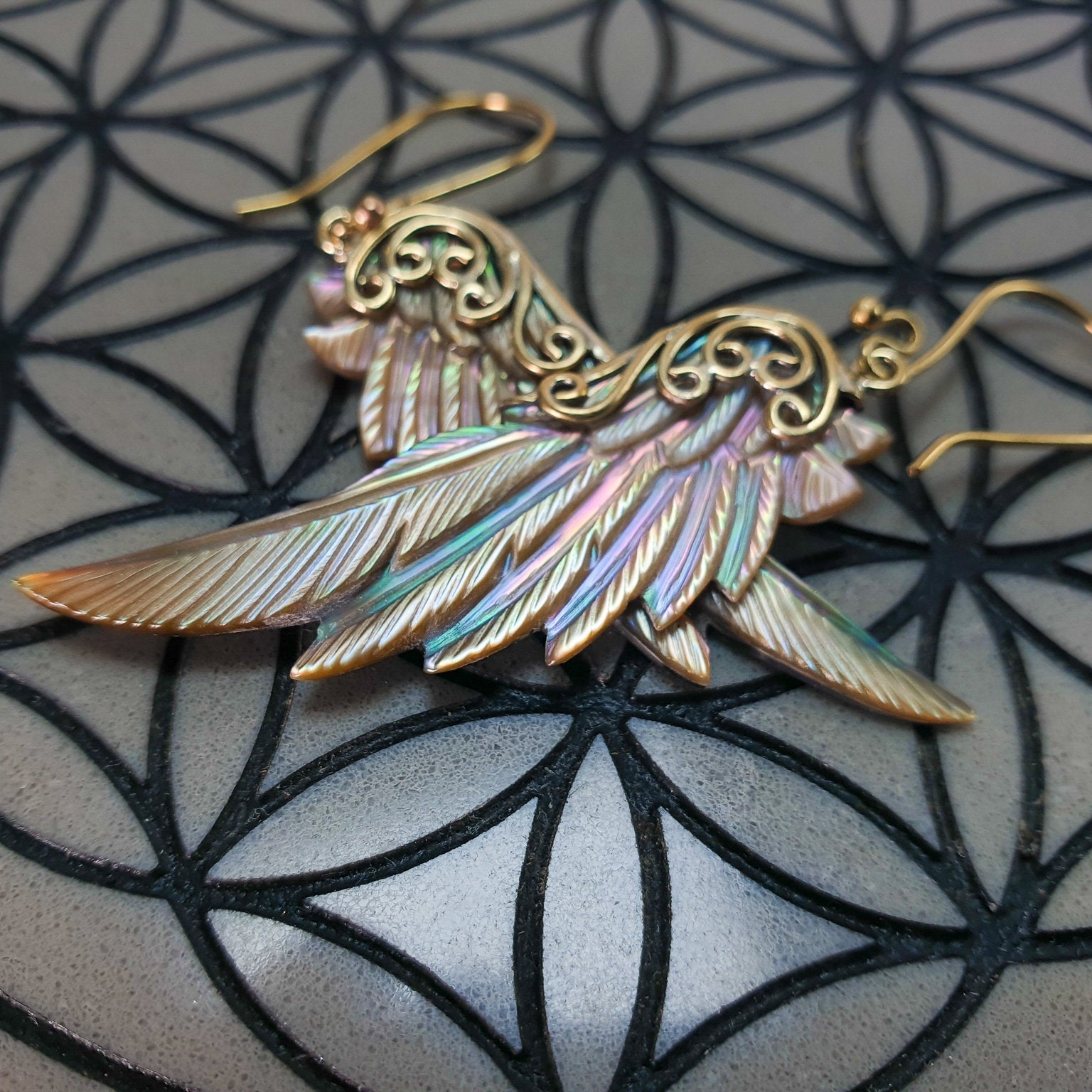 Mini Archangel Michael Wing Earrings - FeatherTribe