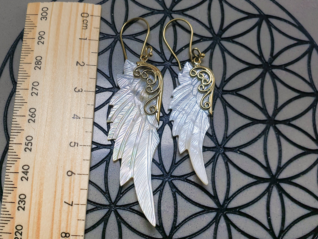 Mini Archangel Michael Wing Earrings - FeatherTribe