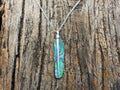 Super Mini Abalone Flight Feather Necklace with Silver or Brass Spine - FeatherTribe