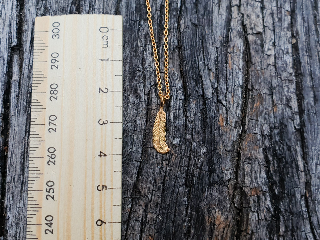 Tiny Feather Necklace - FeatherTribe