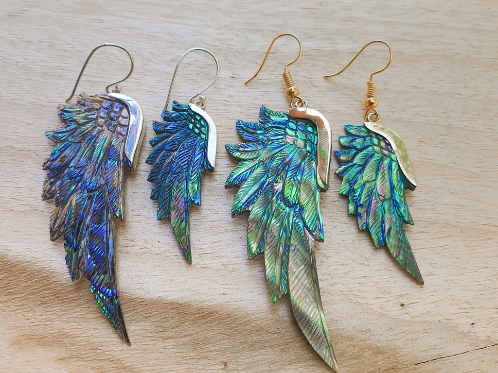 Abalone SuperWing Earrings - FeatherTribe