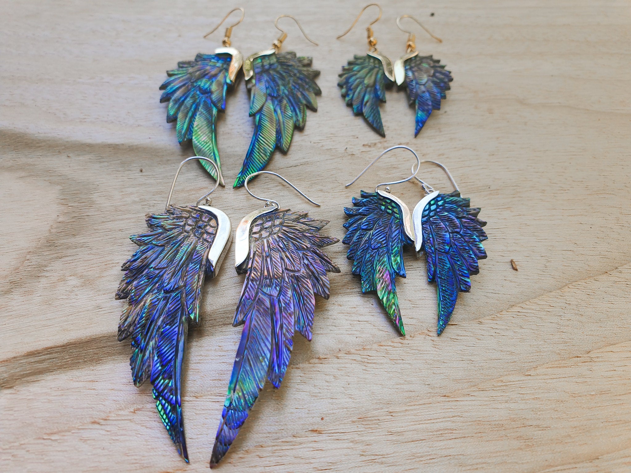 Abalone SuperWing Earrings - FeatherTribe