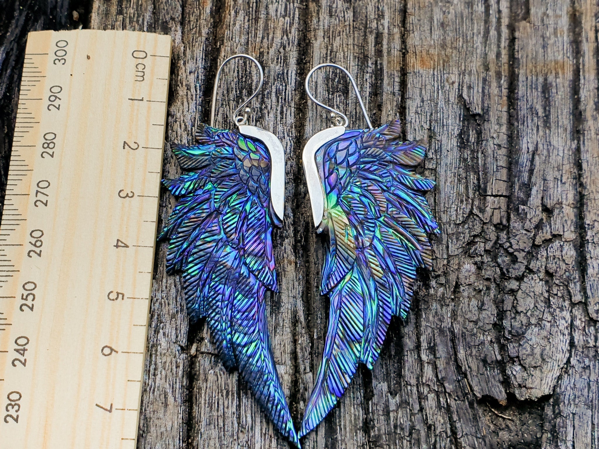 Abalone SuperWing Earrings - FeatherTribe