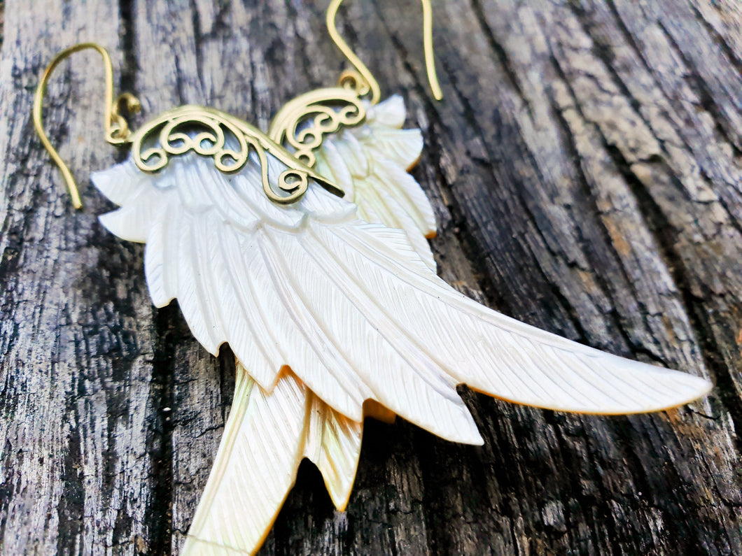 Archangel Michael Wing Earrings - FeatherTribe