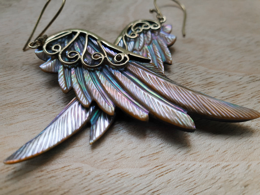 Archangel Michael Wing Earrings - FeatherTribe