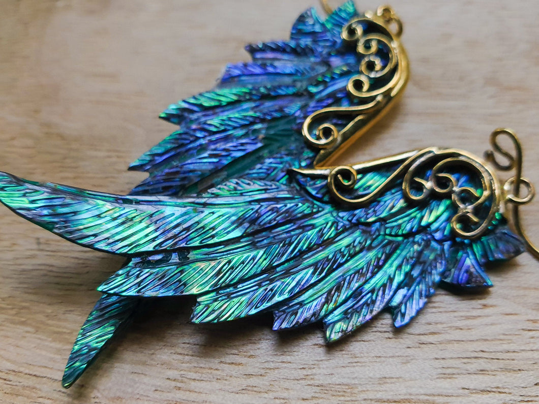 Archangel Michael Wing Earrings - FeatherTribe