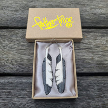 Load image into Gallery viewer, Magpie Feather Earrings - FeatherTribe
