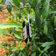 Load image into Gallery viewer, Magpie Feather Earrings - FeatherTribe
