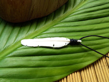 Load image into Gallery viewer, Small Bone Flight Feather Necklace - FeatherTribe
