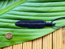 Load image into Gallery viewer, Small Horn Flight Feather Necklace - FeatherTribe
