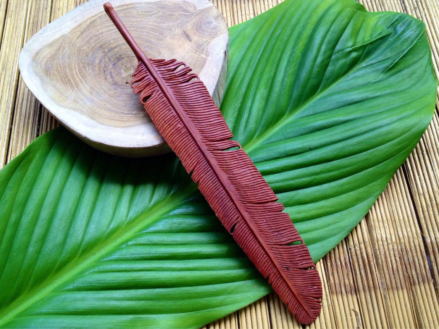 Mega Rosewood Flight Feather - FeatherTribe