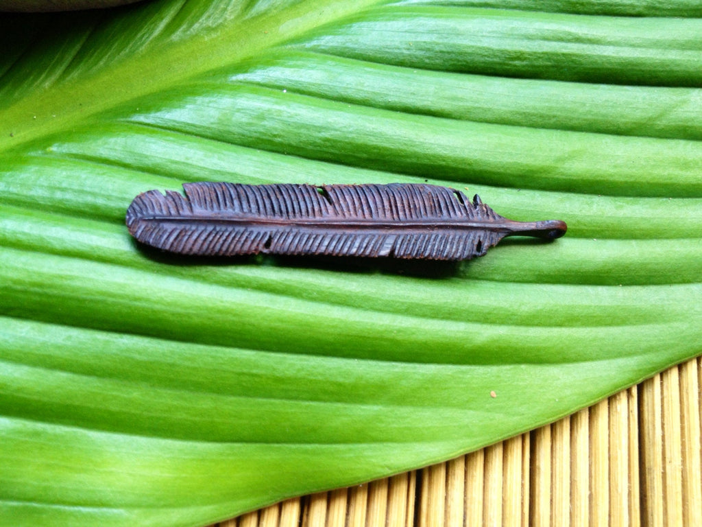 Small Mahogany Flight Feather - FeatherTribe