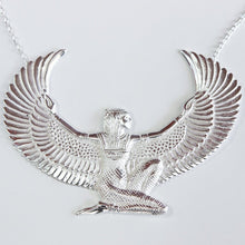 Load image into Gallery viewer, Large Silver Dipped Isis Goddess Necklace - FeatherTribe
