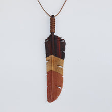 Load image into Gallery viewer, WHOLESALE 10 x Medium Triple-Colour Flight Feather Pendant - FeatherTribe
