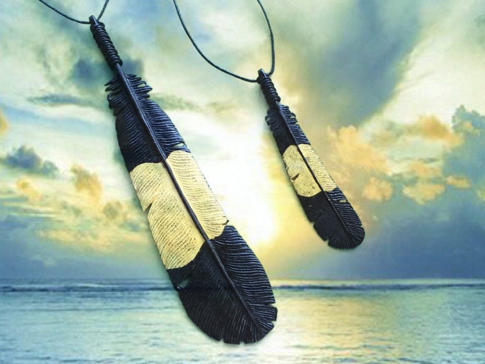 Yellow Tailed Black Cockatoo Feather Necklace - FeatherTribe