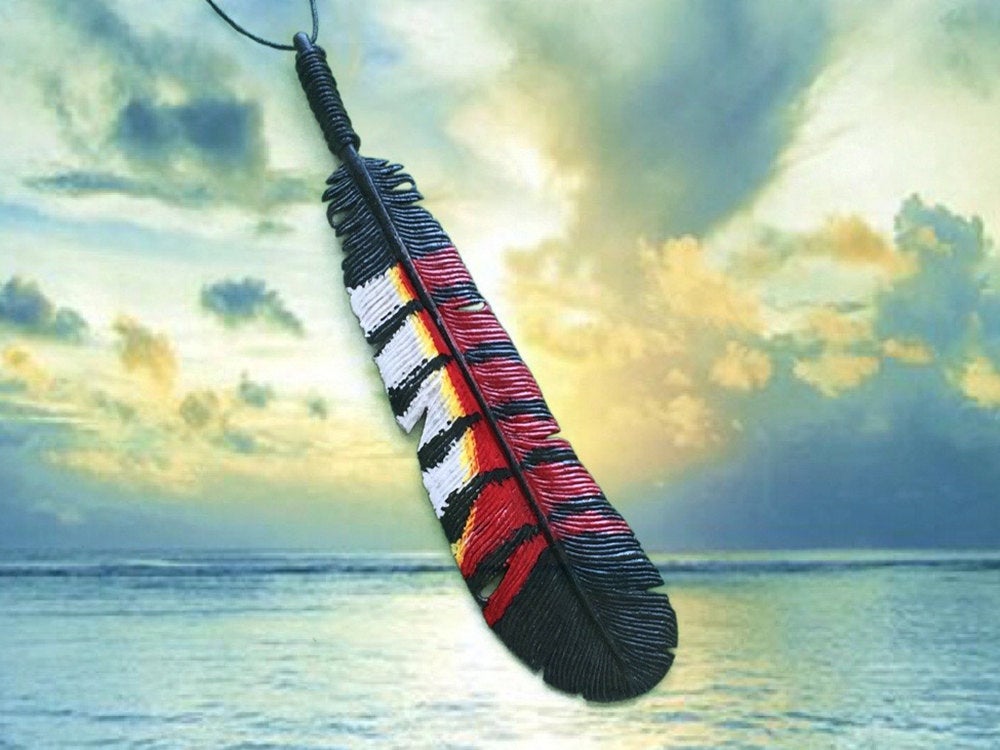 Female Red Tailed Black Cockatoo Feather Necklace - FeatherTribe