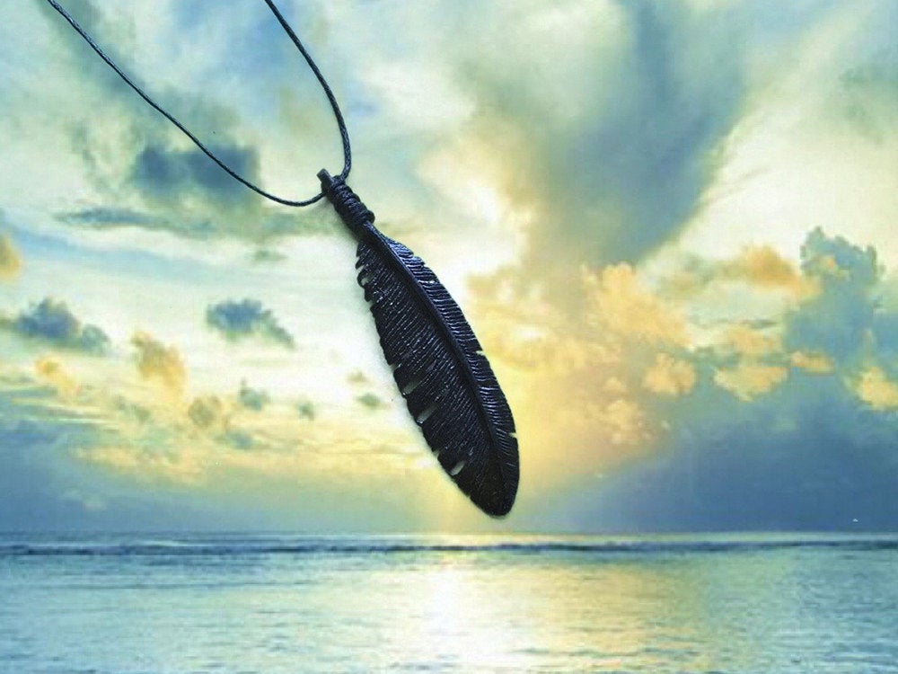 Small Raven Feather Necklace - FeatherTribe