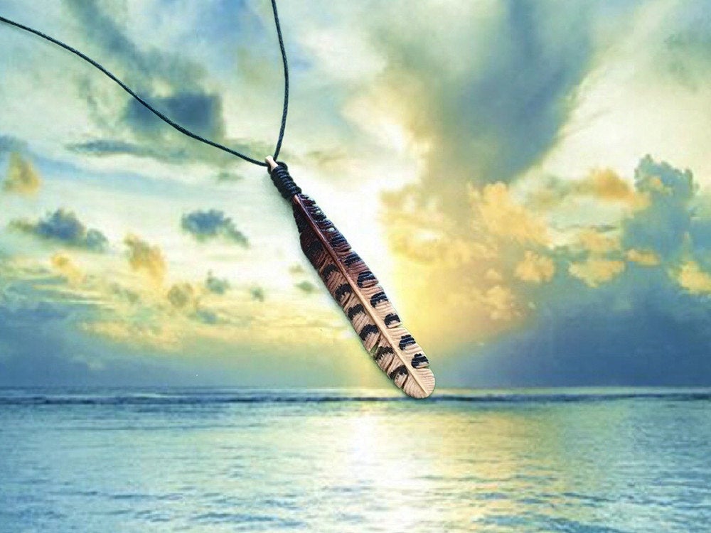 Small Kookaburra Feather Necklace - FeatherTribe