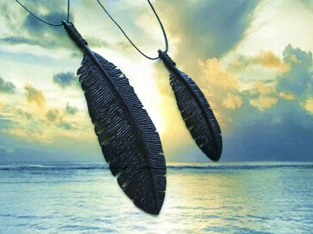Small Raven Feather Necklace - FeatherTribe