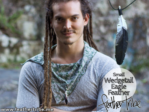 Small Wedge Tail Eagle Feather Necklace - FeatherTribe