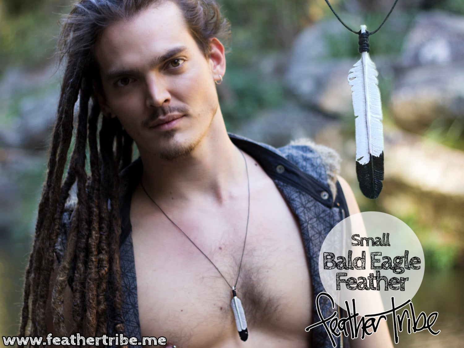Small Bald Eagle Feather Necklace - FeatherTribe