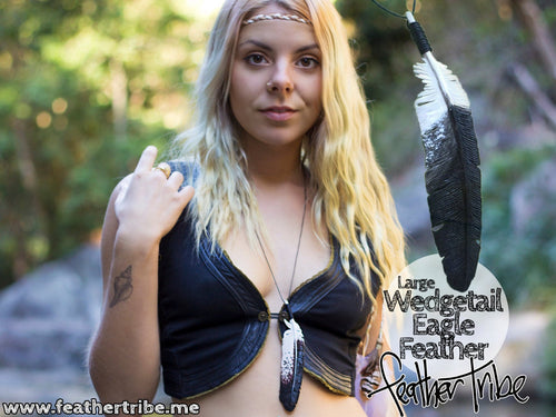 Wedge Tail Eagle Feather Necklace - FeatherTribe