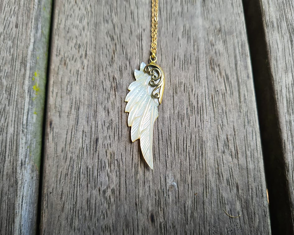 Mini Archangel Michael Wing Pendant - FeatherTribe